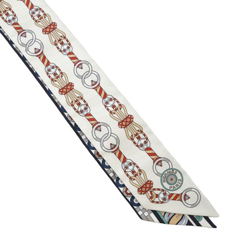 エルメス スカーフ ツイリー ハーネスの薔薇窓 Harnais en Rosace HERMES シルクツイル 2022秋冬