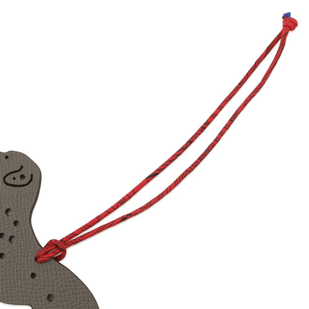 エルメス チャーム プティアッシュ ダルメシアングリムエット/ルージュカザック エプソン/トゴ/シルク HERMES