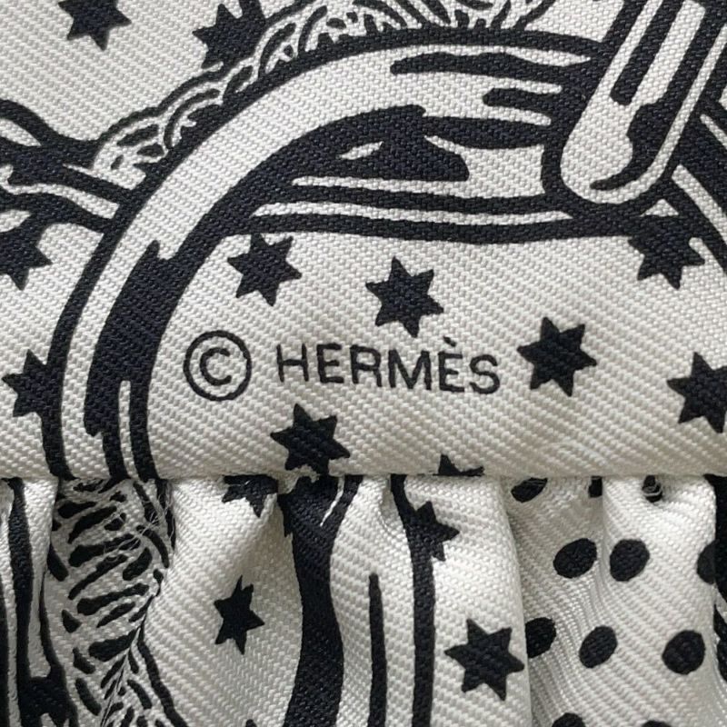 エルメス スカーフ ツイリー フリル エプロン・ドール・バンダナ Eperon d'Or Bandana 2024年春夏 白 黒