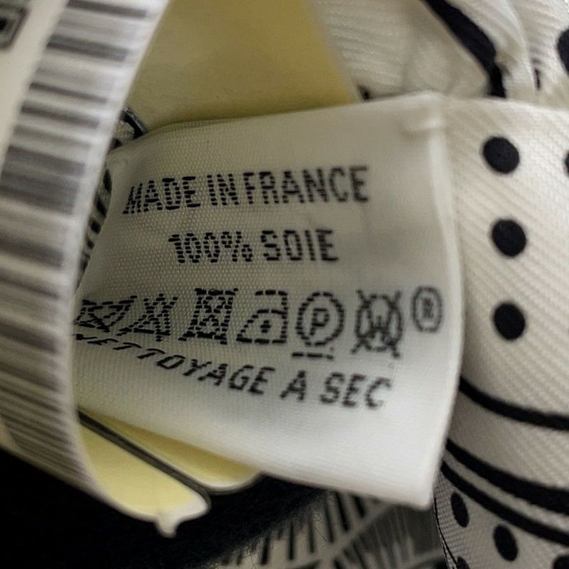 エルメス スカーフ ツイリー フリル エプロン・ドール・バンダナ Eperon d'Or Bandana 2024年春夏 白 黒