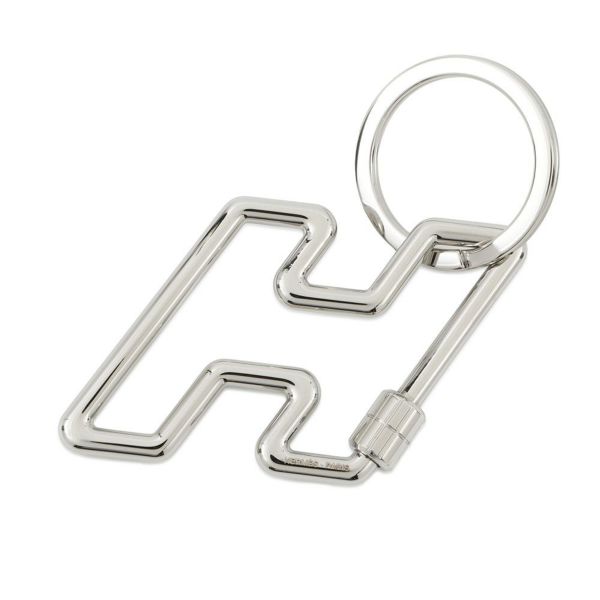 エルメス キーホルダー H・トゥ・スピード シルバー金具 HERMES キーリング