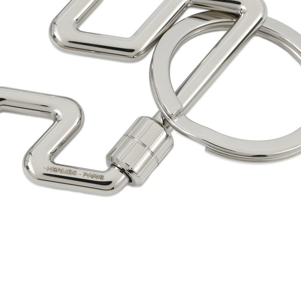 エルメス キーホルダー H・トゥ・スピード シルバー金具 HERMES キーリング