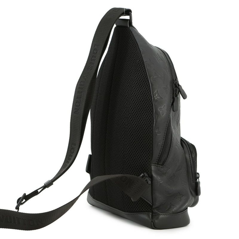 ルイヴィトン ボディバッグ モノグラム・シャドウ レーサー・スリングバッグ M46107 LOUIS VUITTON 黒 ブラック