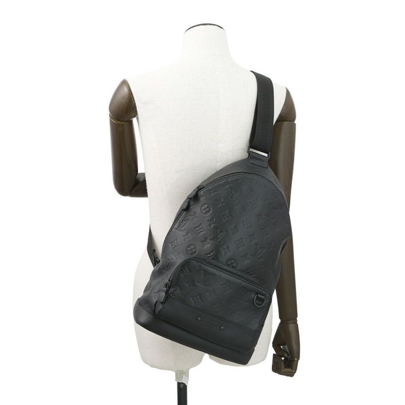 ルイヴィトン ボディバッグ モノグラム・シャドウ レーサー・スリングバッグ M46107 LOUIS VUITTON 黒 ブラック