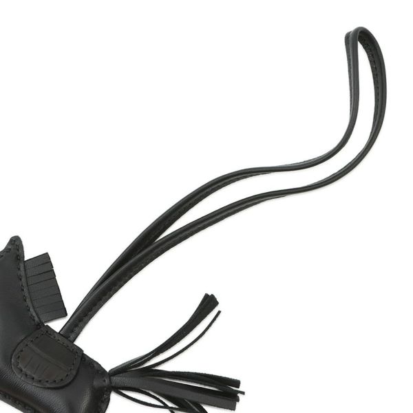 エルメス バッグチャーム ロデオ PM タッチ ブラック ラムスキン/アリゲーターマット Z刻印 HERMES 黒