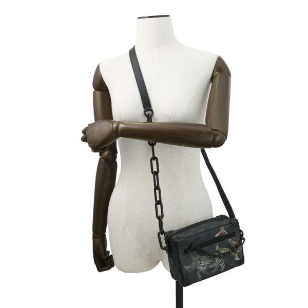 ルイヴィトン ショルダーバッグ ダミエ・グラフィット スタンプ ミニ・ソフトトランク N45278 ブラック 黒 メンズ