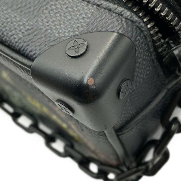 ルイヴィトン ショルダーバッグ ダミエ・グラフィット スタンプ ミニ・ソフトトランク N45278 ブラック 黒 メンズ