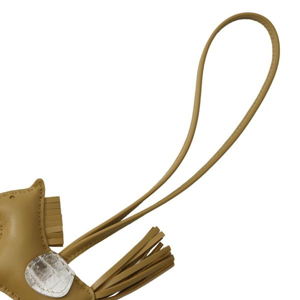 エルメス バッグチャーム ロデオPM タッチ セサミ/ヒマラヤ ラムスキン