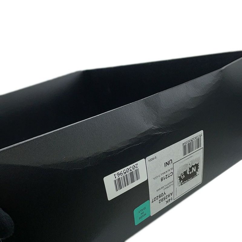 シャネル チェーンショルダーバッグ マトラッセ ココマーク ムートン ラムスキン A92592 CHANEL 黒