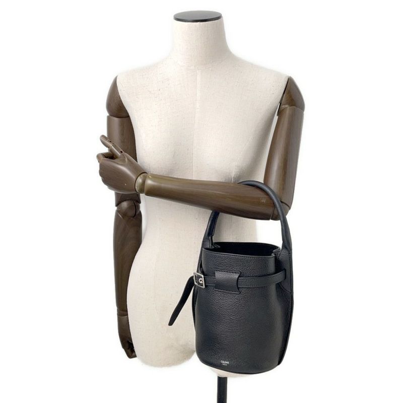 セリーヌ ハンドバッグ ビッグバッグ バケット ナノ レザー 187243 CELINE 黒 2way