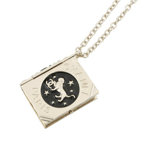 シャネル ロングネックレス ブックモチーフ ロケットペンダント B22C AB7521 CHANEL アクセサリー