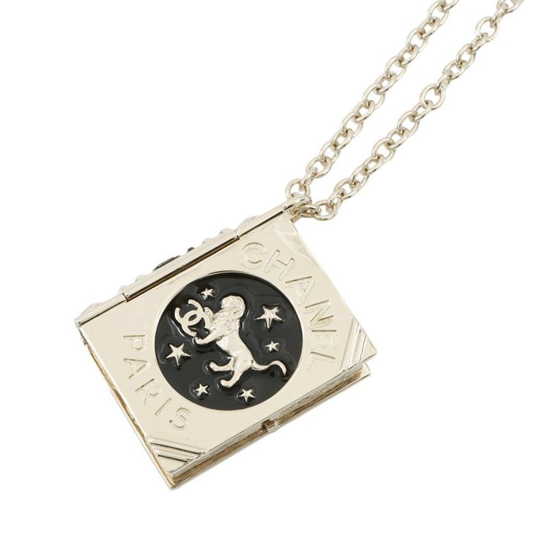 シャネル ロングネックレス ブックモチーフ ロケットペンダント B22C AB7521 CHANEL アクセサリー
