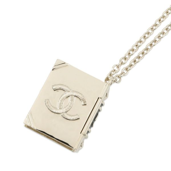 シャネル ロングネックレス ブックモチーフ ロケットペンダント B22C AB7521 CHANEL アクセサリー