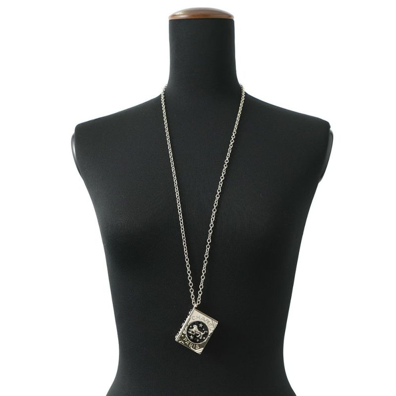 シャネル ロングネックレス ブックモチーフ ロケットペンダント B22C AB7521 CHANEL アクセサリー
