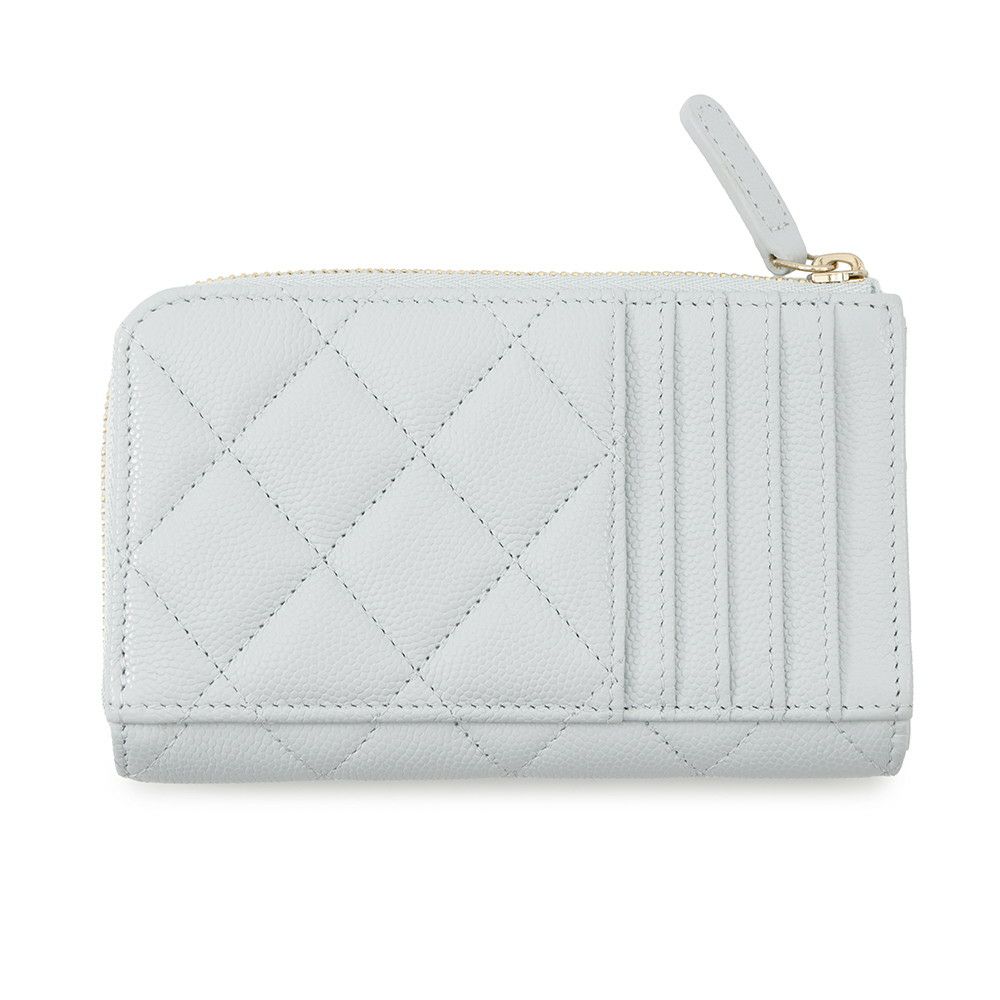 シャネル コインケース ココマーク マトラッセ キャビアスキン ストラス AP4822 CHANEL フラグメントケース カードケース