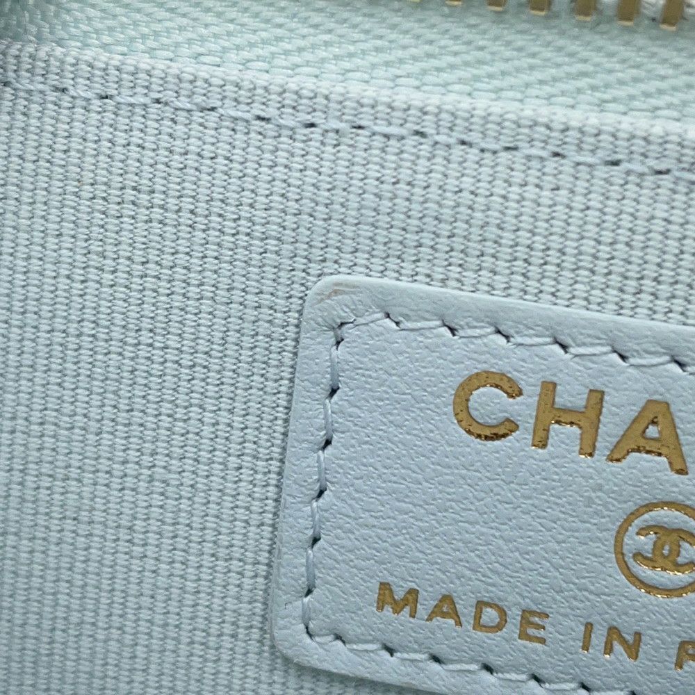 シャネル コインケース ココマーク マトラッセ キャビアスキン ストラス AP4822 CHANEL フラグメントケース カードケース