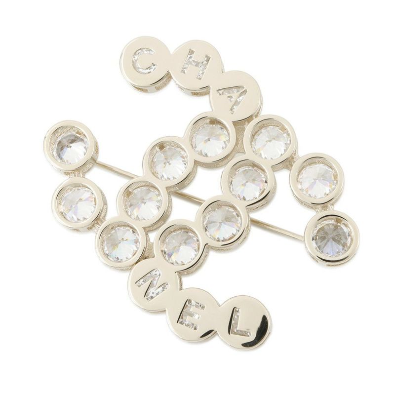 シャネル ブローチ ココマーク メタル ラインストーン B24B CHANEL アクセサリー