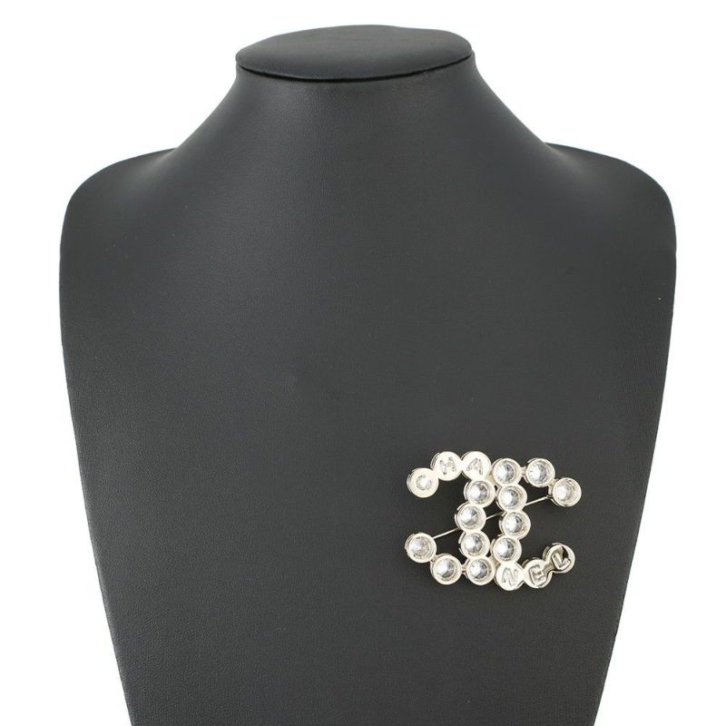 シャネル ブローチ ココマーク メタル ラインストーン B24B CHANEL アクセサリー