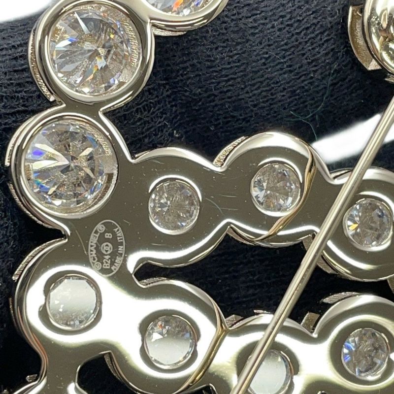 シャネル ブローチ ココマーク メタル ラインストーン B24B CHANEL アクセサリー