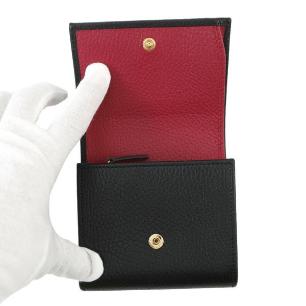グッチ二つ折り財布 ダブルG ミディアム ウォレット レザー 598587 GUCCI 日本限定 黒