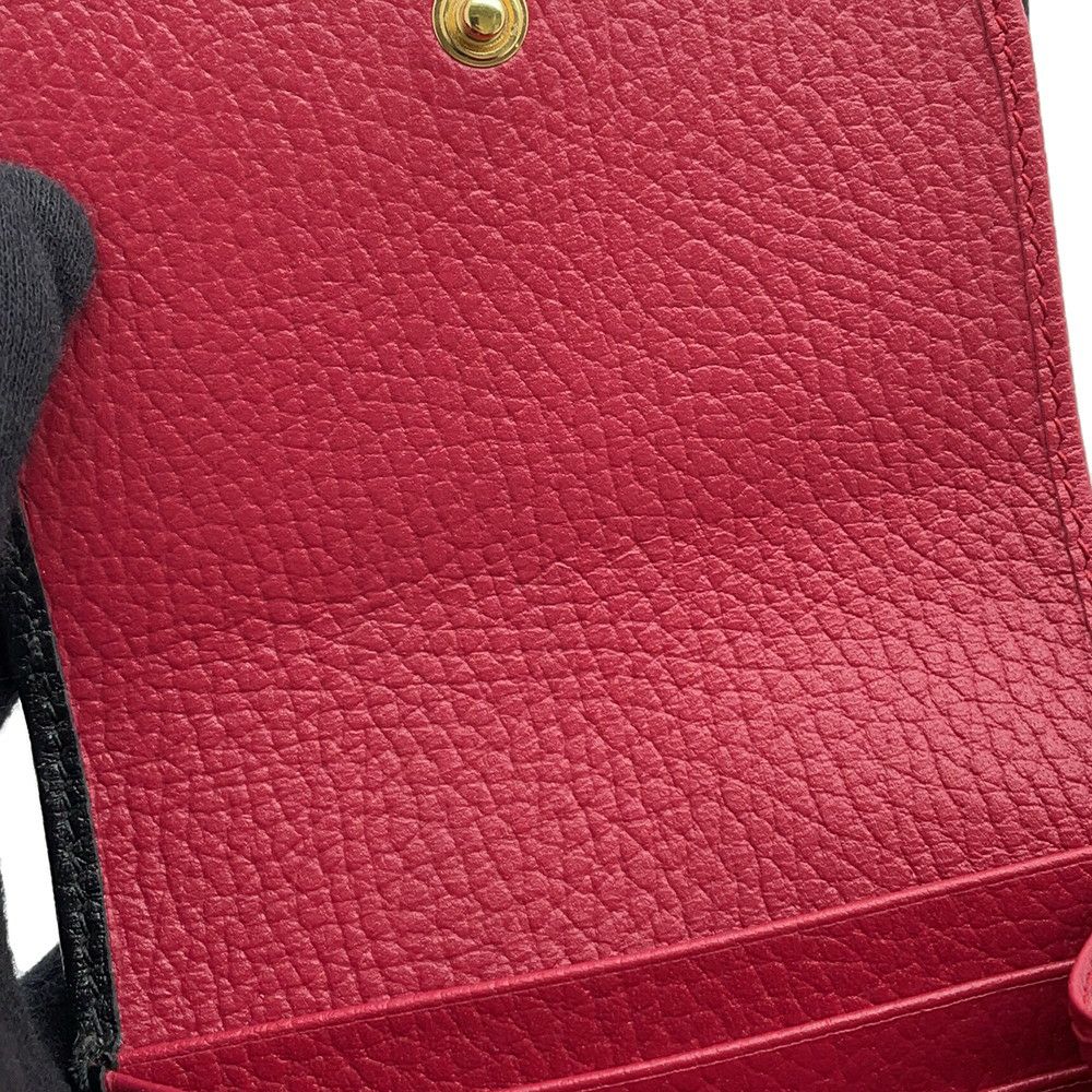 グッチ二つ折り財布 ダブルG ミディアム ウォレット レザー 598587 GUCCI 日本限定 黒