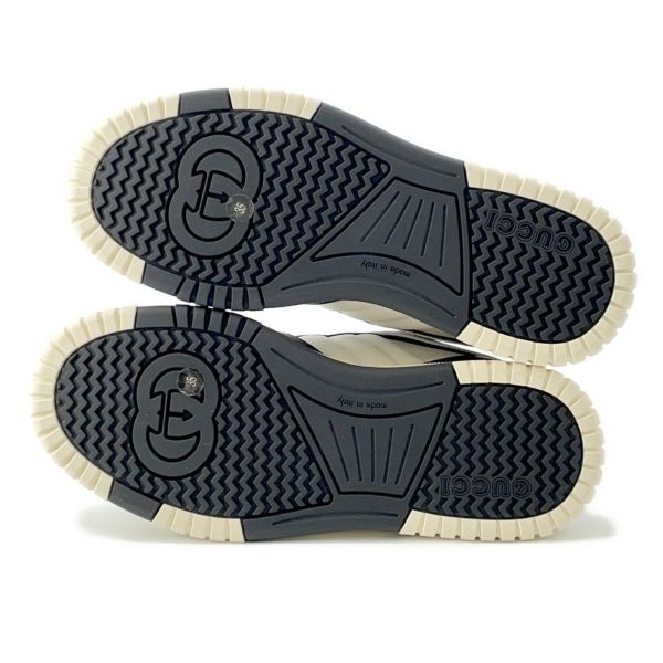 グッチ スニーカー リウェブ シェリーライン レザー レディースサイズ35 807059 GUCCI 靴 白 黒