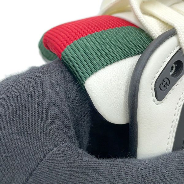 グッチ スニーカー リウェブ シェリーライン レザー レディースサイズ35 807059 GUCCI 靴 白 黒