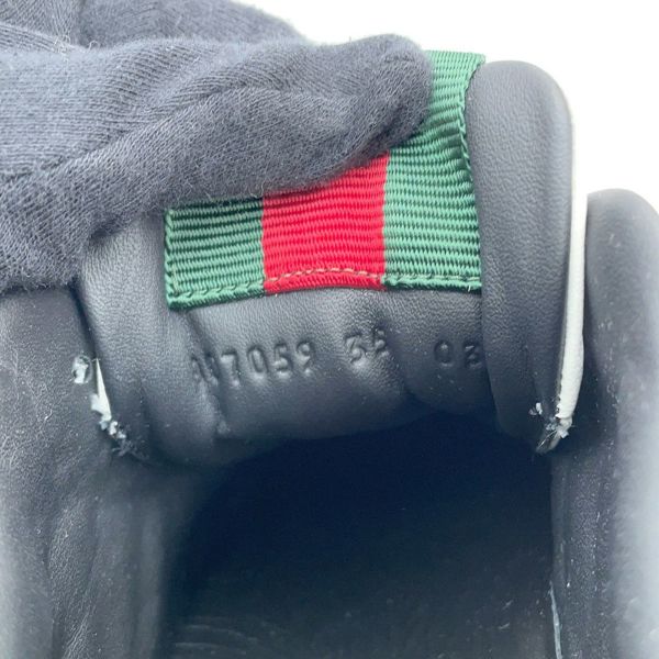 グッチ スニーカー リウェブ シェリーライン レザー レディースサイズ35 807059 GUCCI 靴 白 黒