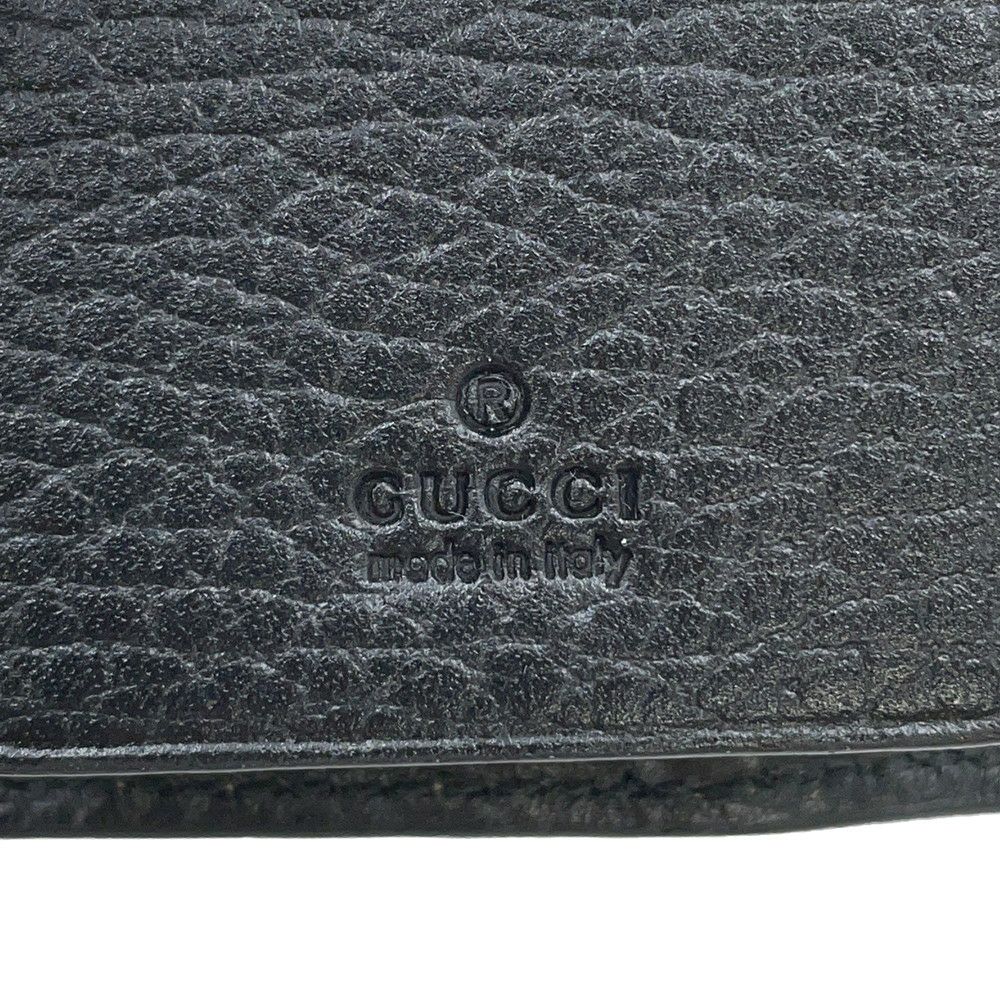 グッチ キーケース GGスプリーム ダブルG バイカラー 6連 レザー 456118 GUCCI 黒