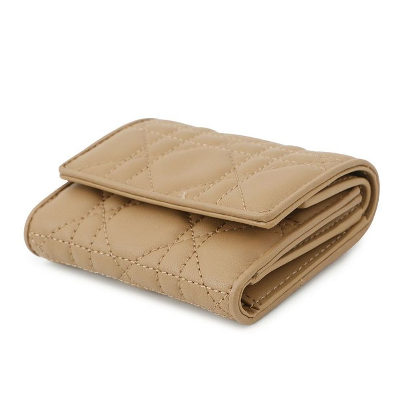 クリスチャン・ディオール 三つ折り財布 レディディオール ロータスウォレット S0181ONMJ Christian Dior ブラウン