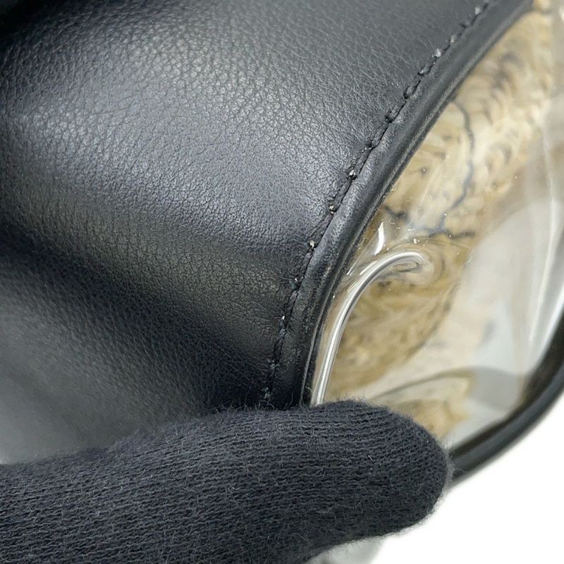 シャネル トートバッグ マトラッセ ココマーク ビニール ラフィア AS0517 2way 黒