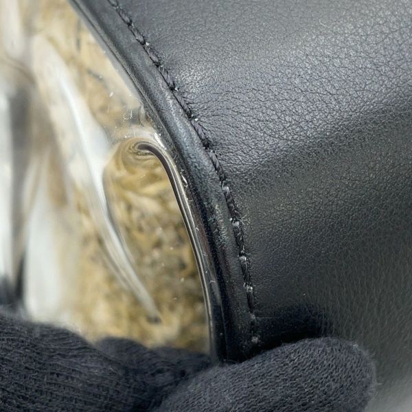 シャネル トートバッグ マトラッセ ココマーク ビニール ラフィア AS0517 2way 黒