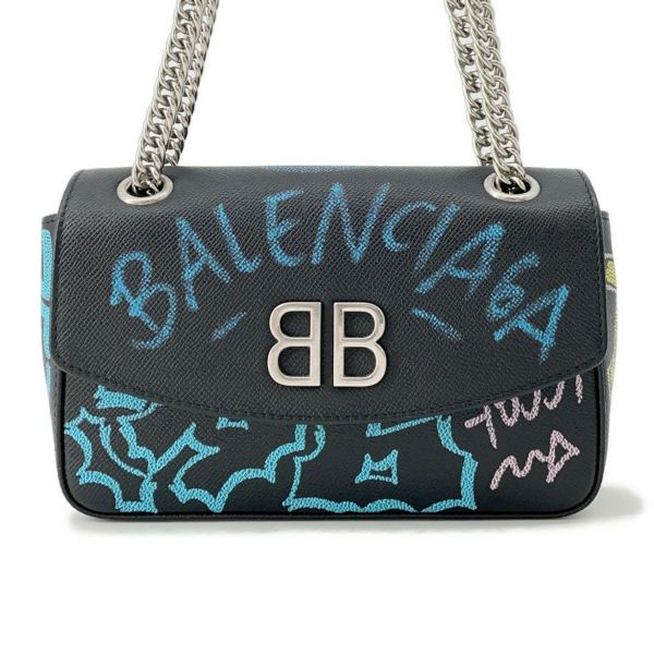 バレンシアガ チェーンショルダーバッグ グラフィティ 526682 BALENCIAGA バッグ 黒