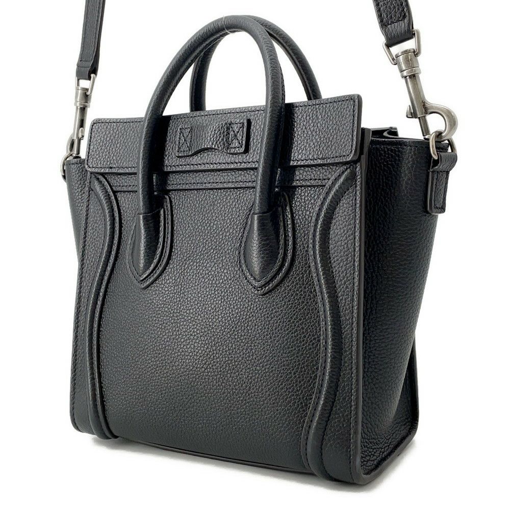セリーヌ ハンドバッグ ラゲージ ナノショッパー 189243 CELINE 2way 黒