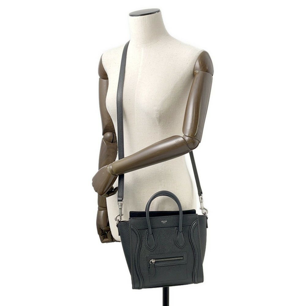 セリーヌ ハンドバッグ ラゲージ ナノショッパー 189243 CELINE 2way 黒