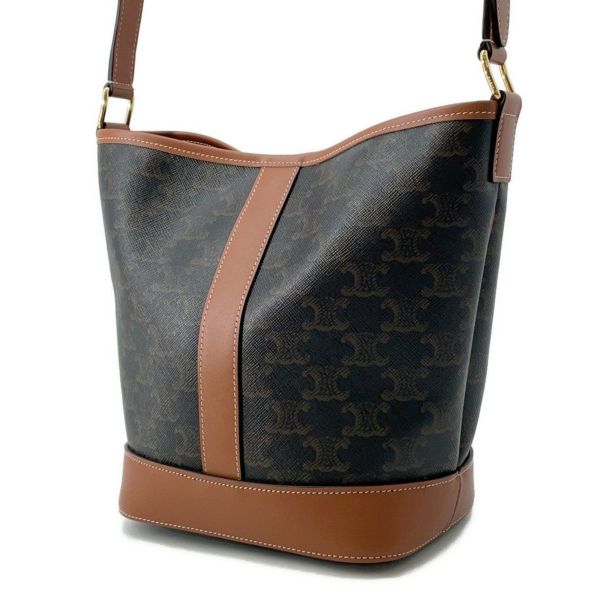 セリーヌ ショルダーバッグ トリオンフ スモールバケット 191442CAS.04LU CELINE ブラウン