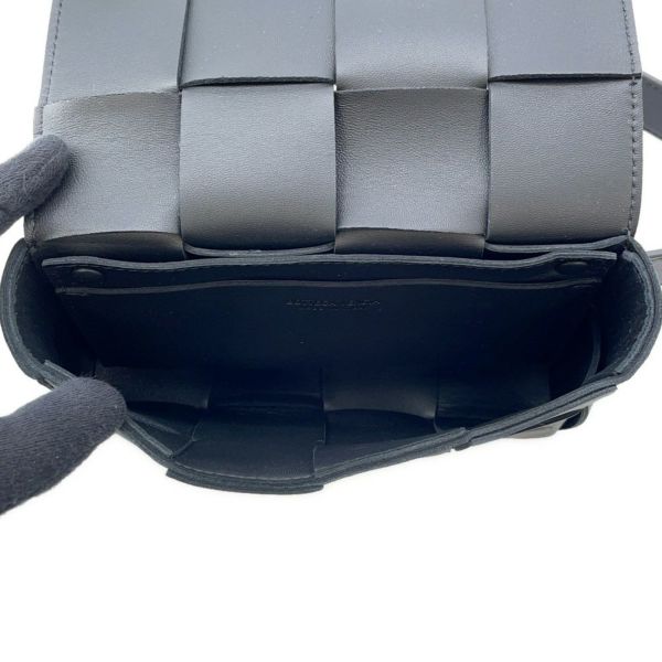 ボッテガヴェネタ ボディバッグ マキシイントレチャート カセット ベルトバッグ 668572 BOTTEGA VENETA 黒