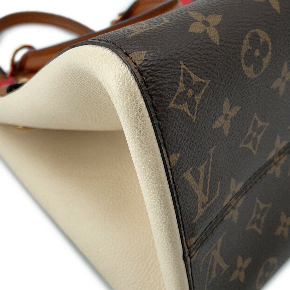 ルイヴィトン ハンドバッグ モノグラム/カーフレザー フォールド・トートPM M45389 LOUIS VUITTON ヴィトン 2way