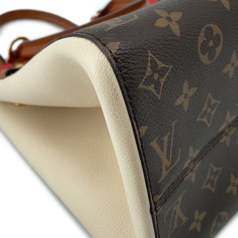 ルイヴィトン ハンドバッグ モノグラム/カーフレザー フォールド・トートPM M45389 LOUIS VUITTON ヴィトン 2way