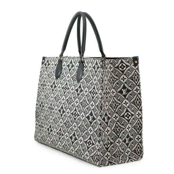 ルイヴィトン トートバッグ モノグラム・ジャカード/SINCE1854 オンザゴーGM M57207 LOUIS VUITTON ブラック 黒