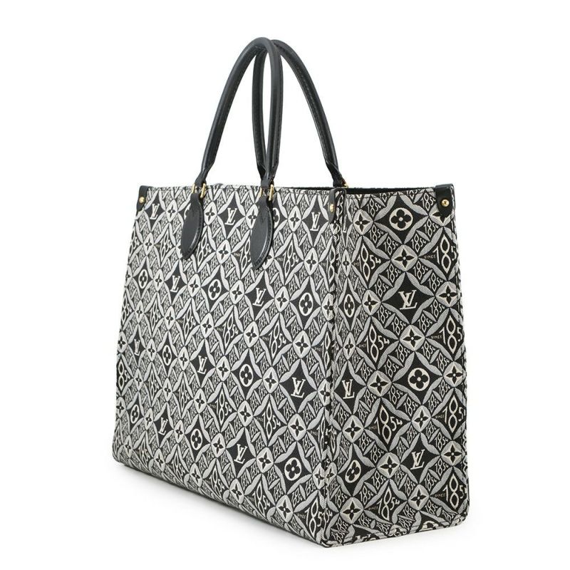 ルイヴィトン トートバッグ モノグラム・ジャカード/SINCE1854 オンザゴーGM M57207 LOUIS VUITTON ブラック 黒