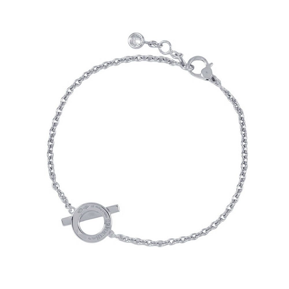 エルメス ブレスレット フィネス ダイヤモンド 18P 計0.55ct K18WGホワイトゴールド サイズST HERMES ジュエリー