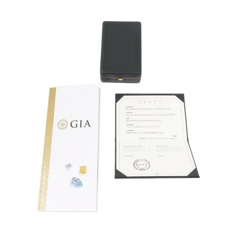 グラフ ネックレス アイコン クッションカット ファンシーイエローダイヤ 1P 0.56ct/ダイヤ 10P 計約0.4ct K18WG/K18YG 鑑定書付き