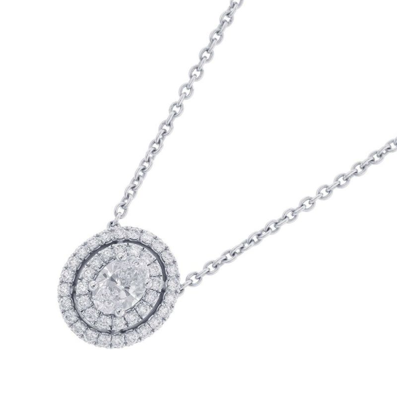 グラフ ネックレス ザ グラフ ツイン コンステレーション オーバルカット ダイヤモンド 中石0.53ct K18WGホワイトゴールド GIA鑑定書付き