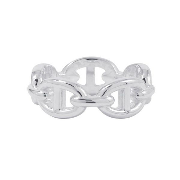 エルメス リング シェーヌダンクル アンシェネPM Enchainee SV925シルバー リングサイズ54 HERMES ジュエリー