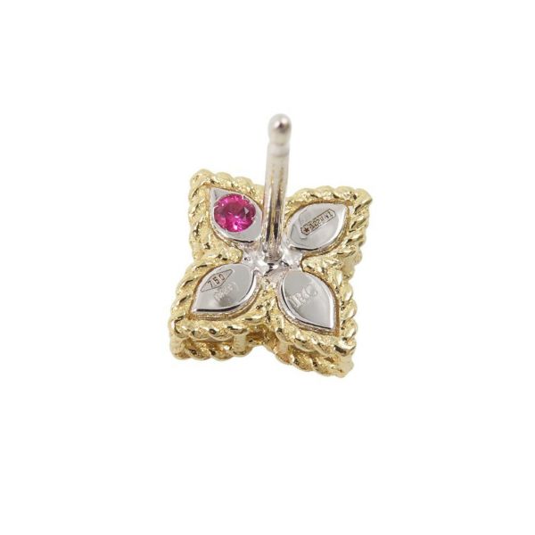 ロベルトコイン ピアス プリンセス フラワー ダイヤモンド/ルビー K18YG/K18WG ADR777EA0852_Y Roberto Coin