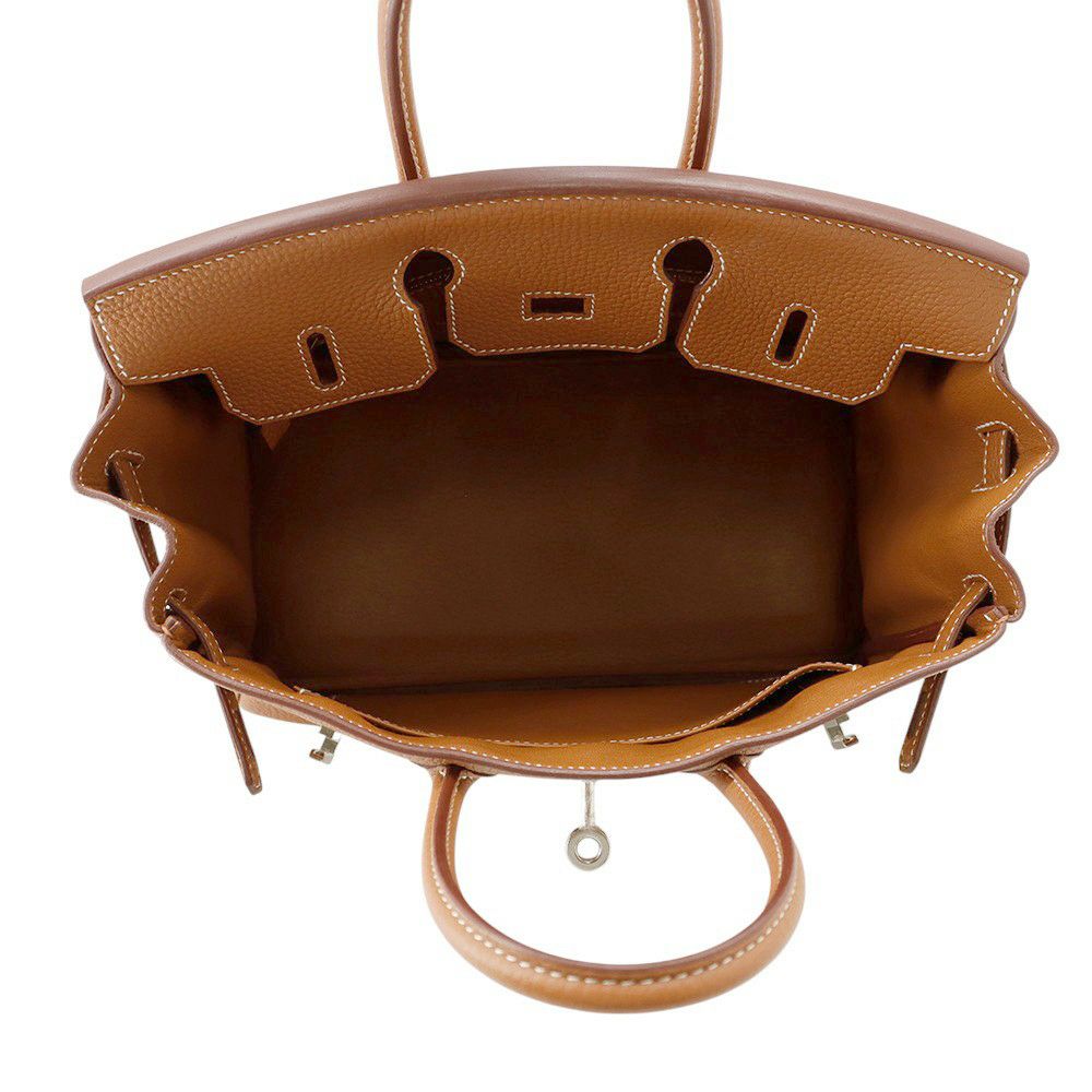 エルメス バーキン25 ゴールド/シルバー金具 トゴ Z刻印 HERMES Birkin ハンドバッグ