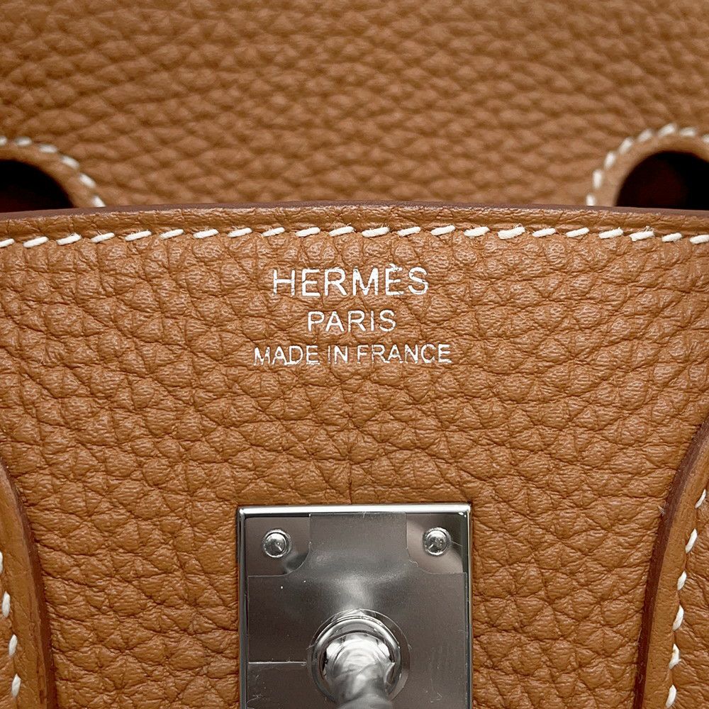 エルメス バーキン25 ゴールド/シルバー金具 トゴ Z刻印 HERMES Birkin ハンドバッグ