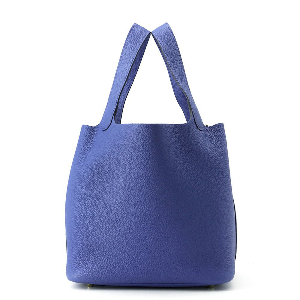 エルメス ハンドバッグ ピコタンロックMM ブルーロワイヤル/ゴールド金具 トリヨンモーリス Z刻印