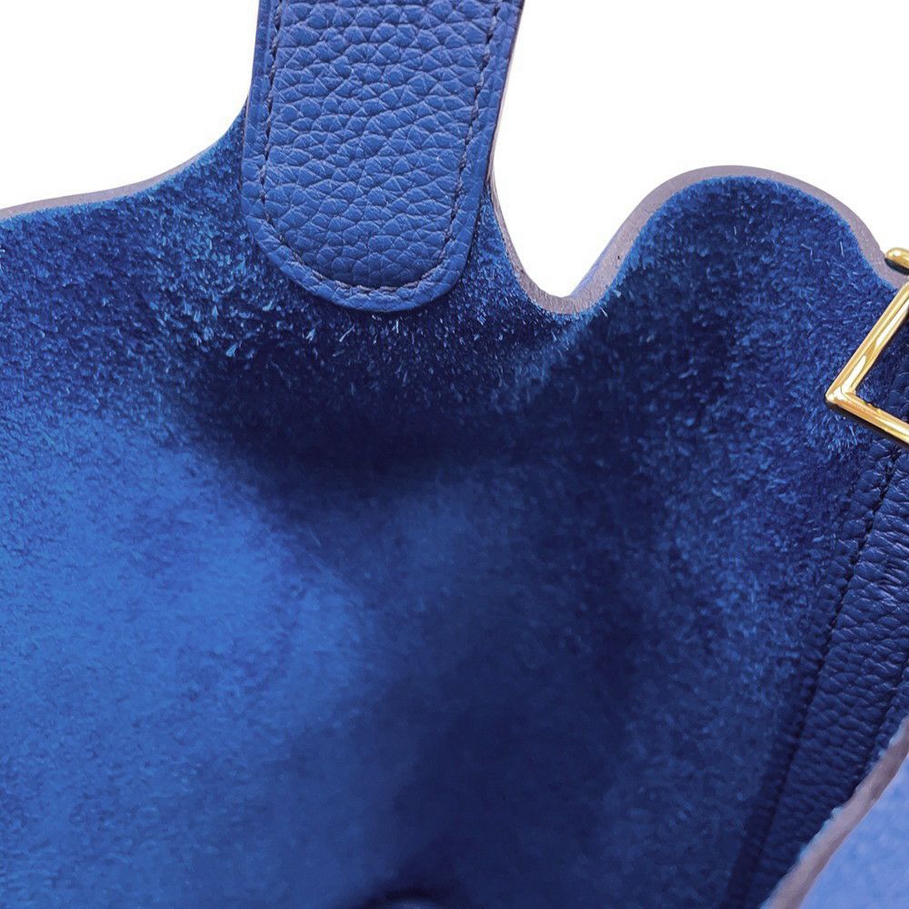 エルメス ハンドバッグ ピコタンロックMM ブルーロワイヤル/ゴールド金具 トリヨンモーリス Z刻印